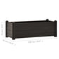 Outdoor Raised Flower Bed with Drainage 39’’ Wide Gray Polypropylene BM326372