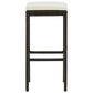 Vian Outdoor Barstool Set of 4 Brown Poly Rattan Cream Polyester BM326385