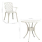 Kasa Outdoor 5pc Bistro Breakfast Set 4 Chairs 1 Table White Metal BM326389