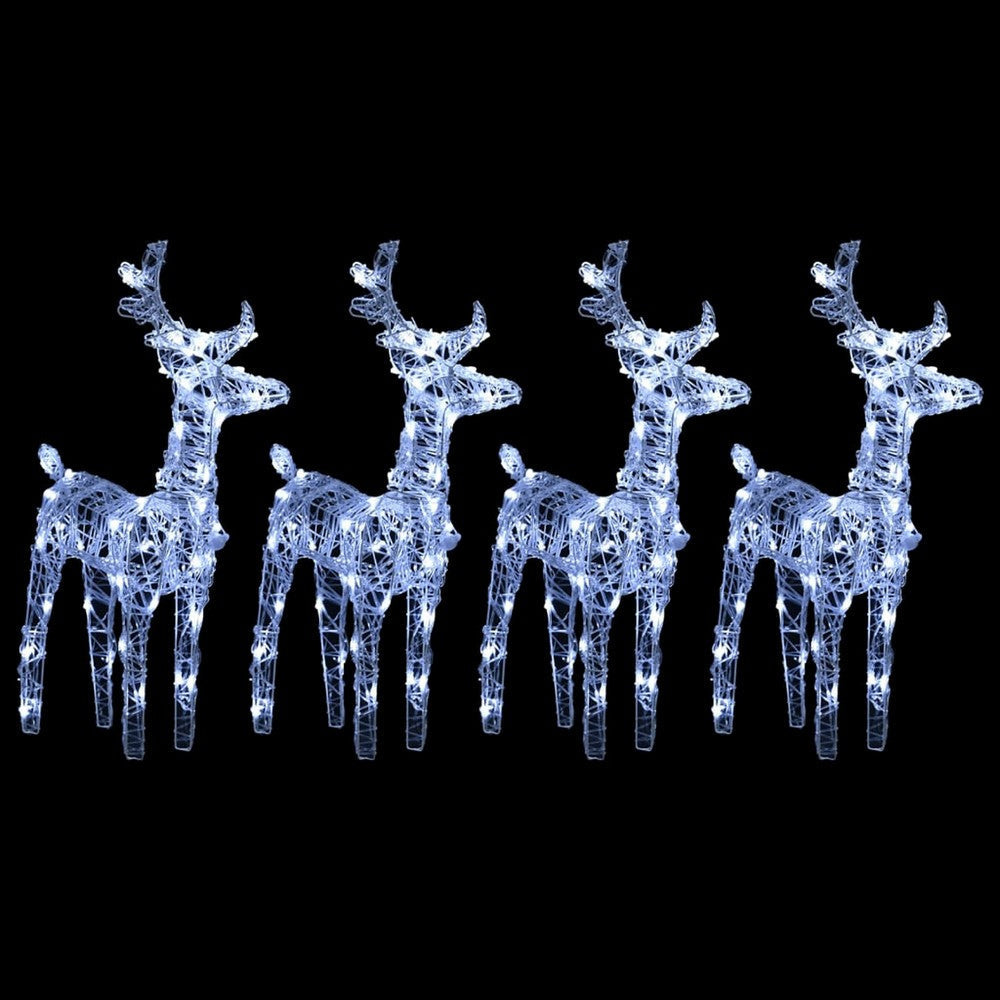 Outdoor Christmas  Decor Set of 4, 160 Cool White LED Lights