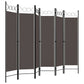 Dina 6 Panel Folding Room Divider Screen Dark Gray Black 95’’ Tall BM326394