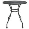 Yoko Outdoor Breakfast Table Dark Gray Mesh Iron Round 32’’ Top BM326396