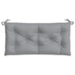 Claire Outdoor Cushion for Bench, Button Tufted Gray Fabric, 59"