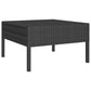 Doja 3pc Outdoor Loveseat and Coffee Table Set Black Rattan White BM326404