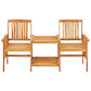 Lola 3pc Balcony Set with 2 Chairs and 1 Tea Table Brown Acacia Wood BM326408