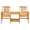 Lola 3pc Balcony Set with 2 Chairs and 1 Tea Table Brown Acacia Wood BM326408