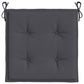 Zia Outdoor Cushion for Set of 4 Gray Oxford Fabric Foam Fill BM326410