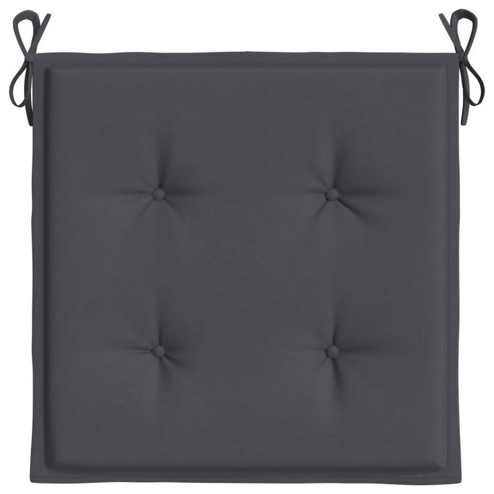 Zia Outdoor Cushion for Set of 4 Gray Oxford Fabric Foam Fill BM326410