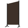 Dina 3 Panel Room Divider Screen Brown Fabric Black Iron 102’’ BM326420