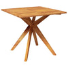 Outdoor Breakfast Bistro Table | Square 34" Brown Solid Acacia Wood