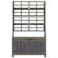 Garden Storage Box with Trellis | Shelves | 63’’ Gray Solid Acacia Wood BM326435