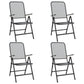 Zofi 5pc Outdoor Breakfast Dining Table and Chairs Set | Foldable Gray BM326436