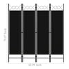 Dina 4 Panel Room Divider Screen | Black Fabric and Iron Frame | 63’’ BM326441