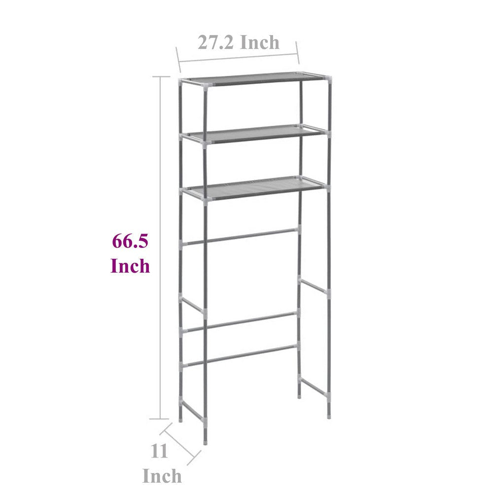 3 Tier Storage Rack | Over Laundry Machine Style | Stainless Steel BM326444