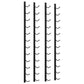 Wall Mounted Wine Rack Set of 2 | 12 Bottle Hooks | Black Iron | 46" 