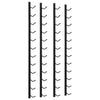 Wall Mounted Wine Rack Set of 2 | 12 Bottle Hooks | Black Iron | 46" 