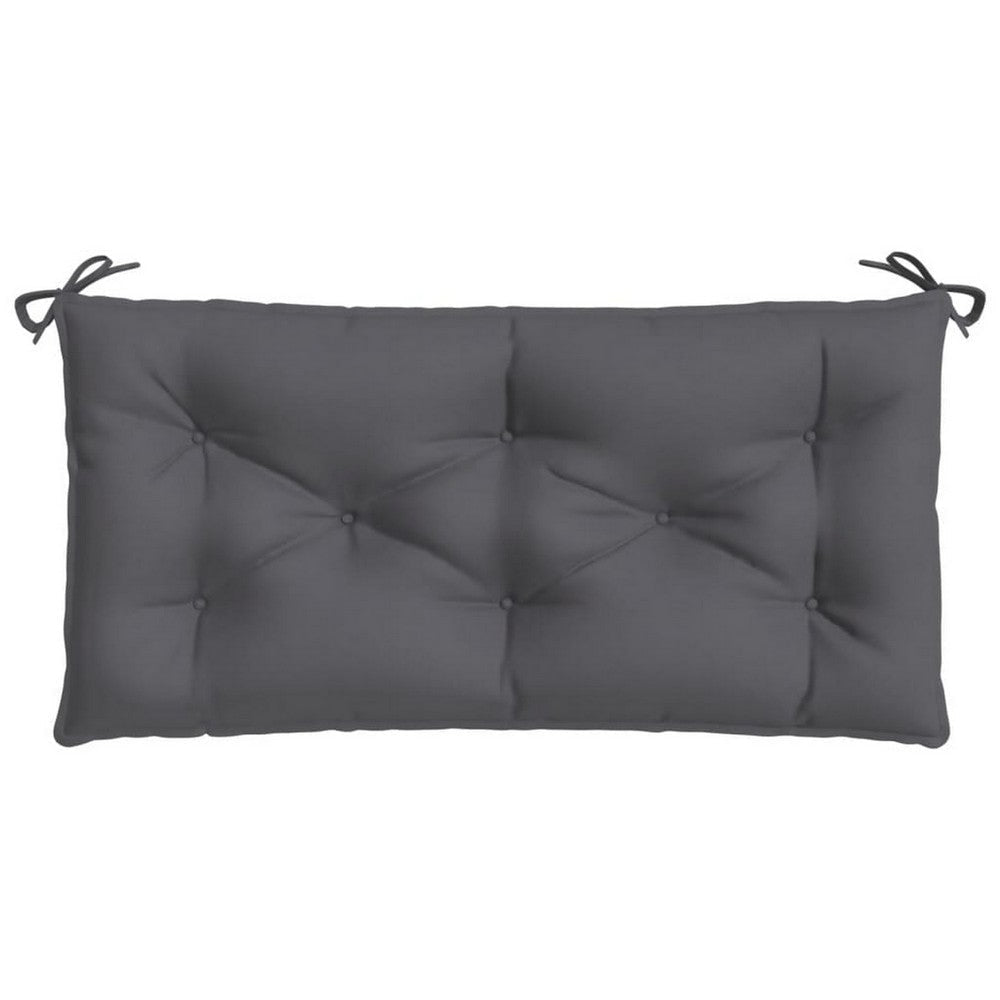 Claire Outdoor Cushion for Bench Set of 2 | Dark Gray Fabric | 39’’ BM326449