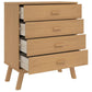 Tall Dresser Chest | 4 Drawers | 30’’ Modern Brown Solid Pine Wood BM326451