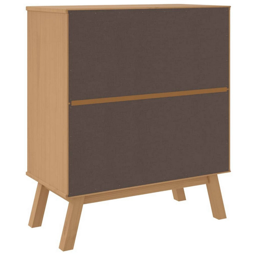 Tall Dresser Chest | 4 Drawers | 30’’ Modern Brown Solid Pine Wood BM326451