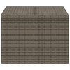 Outdoor Garden Storage Chest | Gray Poly Rattan | Powder Coated Steel BM326453