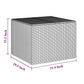 Outdoor Garden Storage Chest | Gray Poly Rattan | Powder Coated Steel BM326453