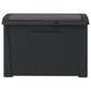 Reina Outdoor Storage Box | Cushion Seat | Dark Gray Polypropylene BM326455