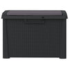 Reina Outdoor Storage Box | Cushion Seat | Dark Gray Polypropylene BM326455