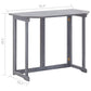 Outdoor Folding Balcony Table | Rectangular 35’’ | Gray Acacia Wood BM326459