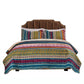 Tribal Motif Print Cotton Twin Quilt Set with 1 Pillow Sham Multicolor By Casagear Home BM42349