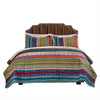 Tribal Motif Print Cotton Twin Quilt Set with 1 Pillow Sham Multicolor By Casagear Home BM42349