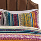 Tribal Motif Print Cotton Twin Quilt Set with 1 Pillow Sham Multicolor By Casagear Home BM42349