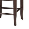 Rush Woven Wooden Frame Counter Stool with Saber Legs Beige and Dark Brown by Casagear Home BM61435