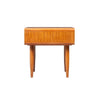 Rectangular Wooden End Table with Open Shelf and Splayed legs Brown by Casagear Home BM61475