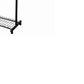 Metal Coat Hanger Rack with Bottom Wired Shelf Black and Silver By Casagear Home BM96060