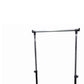 Metal Coat Hanger Rack with Bottom Wired Shelf Black and Silver By Casagear Home BM96060