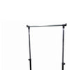 Metal Coat Hanger Rack with Bottom Wired Shelf Black and Silver By Casagear Home BM96060