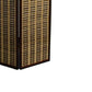 Bamboo and Wood Two Tone 3 Panel Room Divider Dark Brown By Casagear Home BM96148