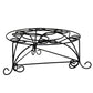 Swirl Mosaic Iron Frame Plant Stand Glossy Black By Casagear Home BM96239