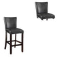 29 Inch Wood Bar Stool Set of 2 Cappuccino Brown Black by Casagear Home CCA-100056