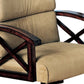 Snug Upholstered Arm Game Chair Brown CCA-100172