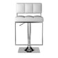 Adjustable Modern Metal Bar Stool White & Silver By Coaster CCA-100193