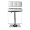 Adjustable Modern Metal Bar Stool White & Silver By Coaster CCA-100193