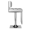 Adjustable Modern Metal Bar Stool White & Silver By Coaster CCA-100193