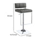 Classic Adjustable Metal Bar Stool Gray & Silver By Coaster CCA-100195