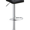 Adjustable Diamond Bar Stool with Chrome Base Black,Set of 2 CCA-100425