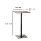 Industrial Square Metal Bar Table With Wooden Top Black By Coaster CCA-100730