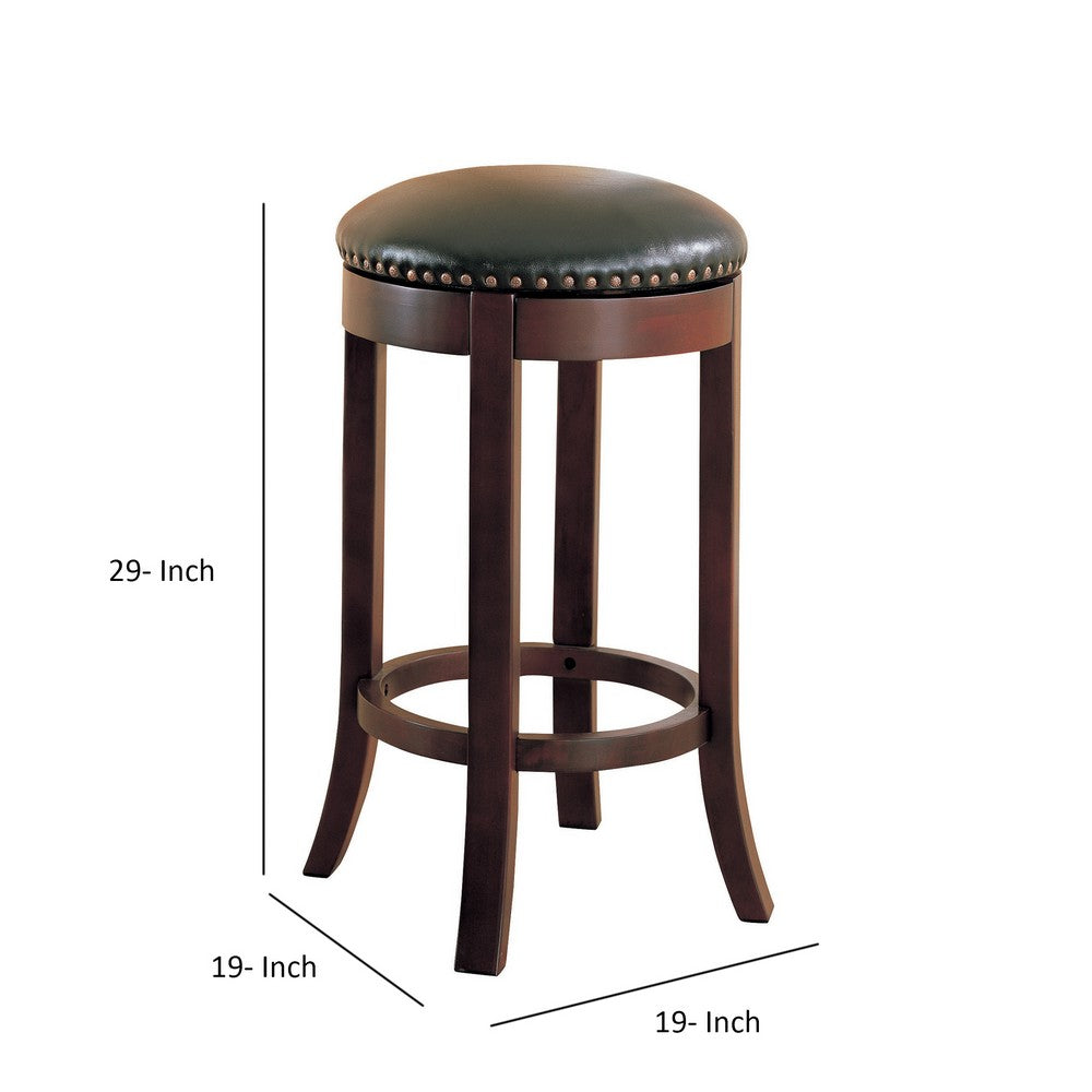 Contemporary 29’’ Swivel Bar Stool with Upholstered Seat brown,Set of 2 CCA-101060