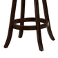 29’’ Swivel Bar Stool With Upholstered Seat Black And Brown,Set Of 2 CCA-101930