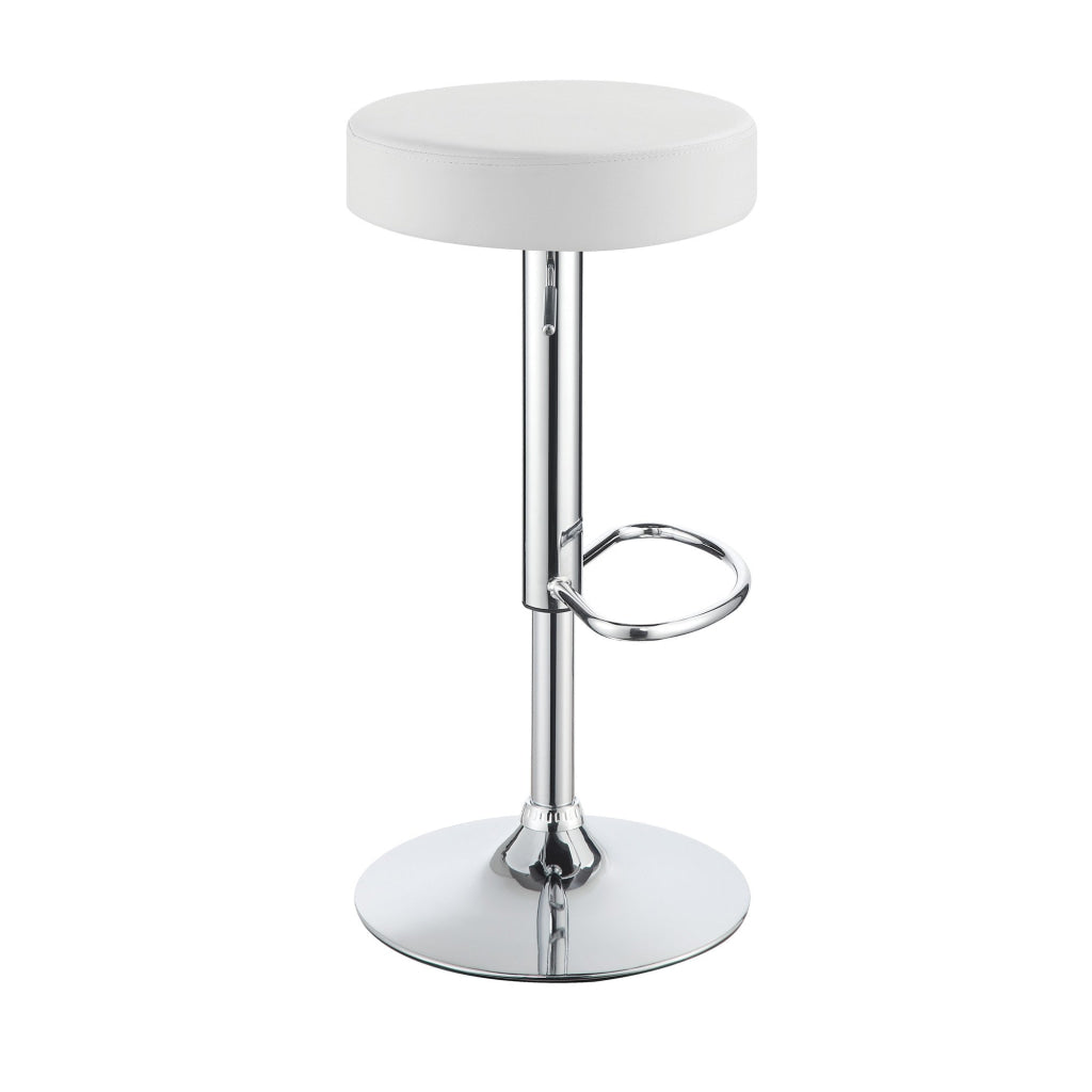 Classy Backless Adjustable Height Bar Stool White By Coaster CCA-102550