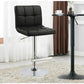 Sophisticated Armless Adjustable Bar Stool Black,Set of 2 CCA-102554